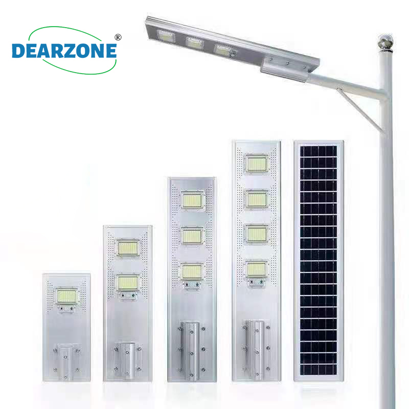 50w 100w 150w 200w 250w all in one solar street light with Profile aluminum + PC LENS 5730 for garden led solar street light